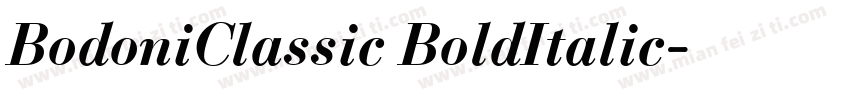 BodoniClassic BoldItalic字体转换
